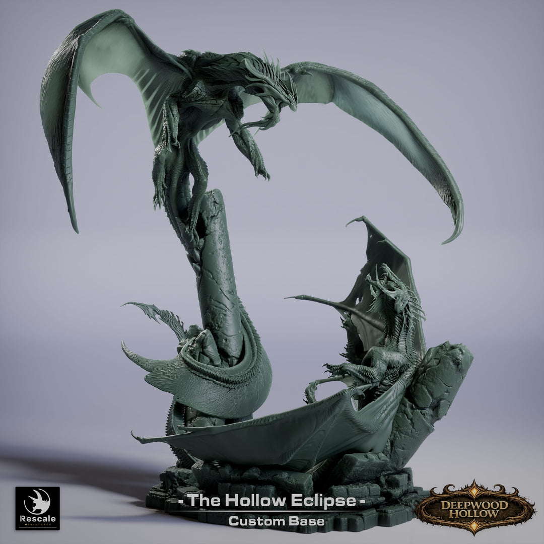 Silver Dragon vs Black Dragon Diorama