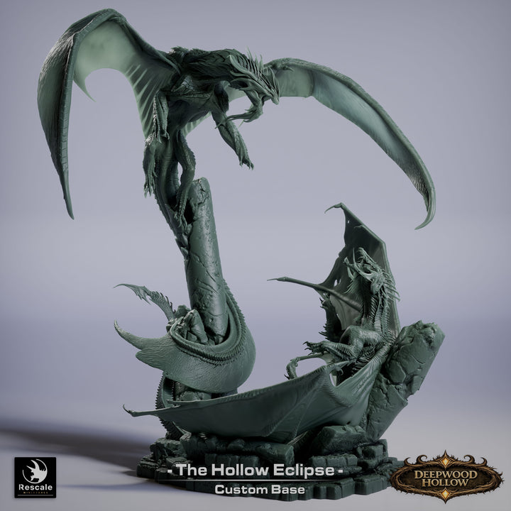 Silver Dragon vs Black Dragon Diorama