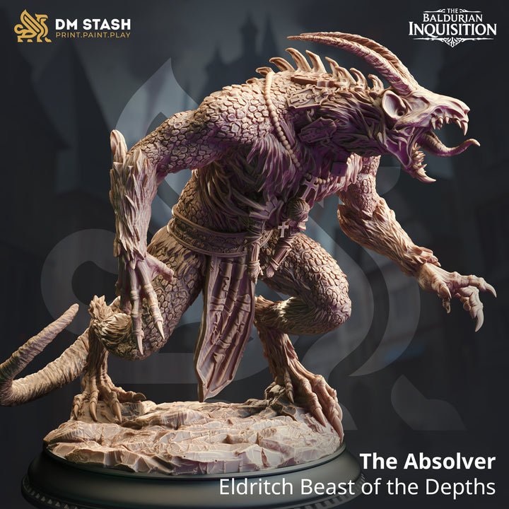 Eldritch Capra Abomination - The Absolver unpainted resin fantasy miniature by DM Stash, 28-32mm DnD tabletop model.