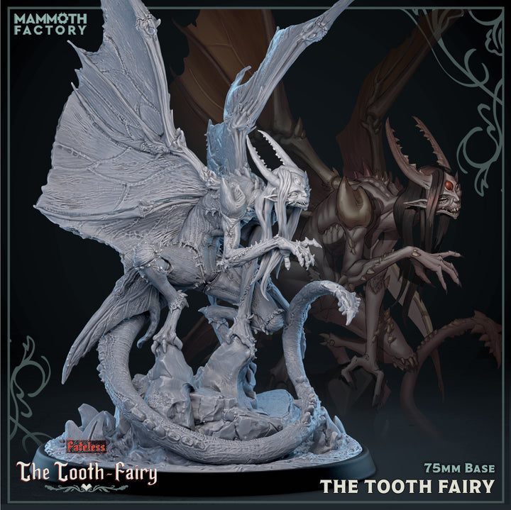 The Tooth Fairy unpainted resin fantasy miniature by Mammoth Factory, 28-32mm DnD tabletop model.