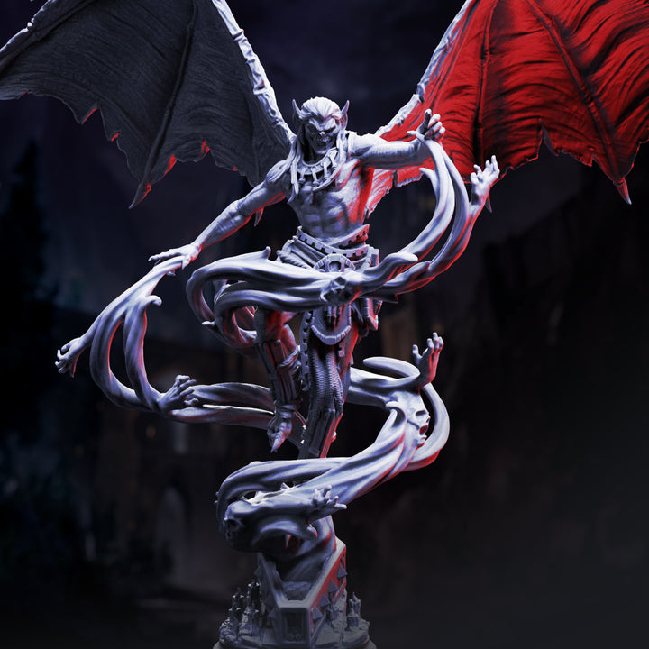 Elder Vampire - Theldranax the Ancient unpainted resin vampire miniature by DM Stash, 28-32mm DnD tabletop model.