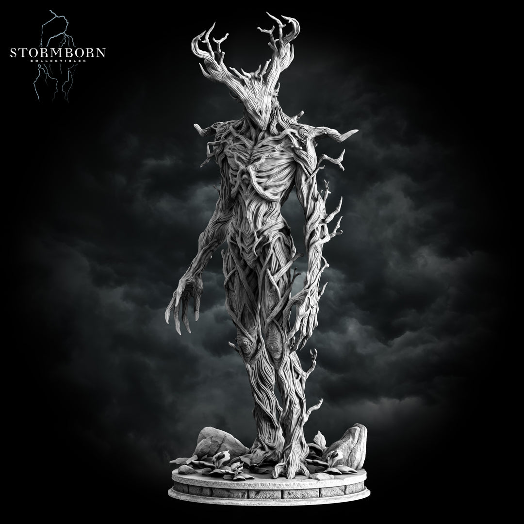 Treant unpainted resin treant miniature by Stormborn Collectibles, 28-32mm DnD tabletop model.