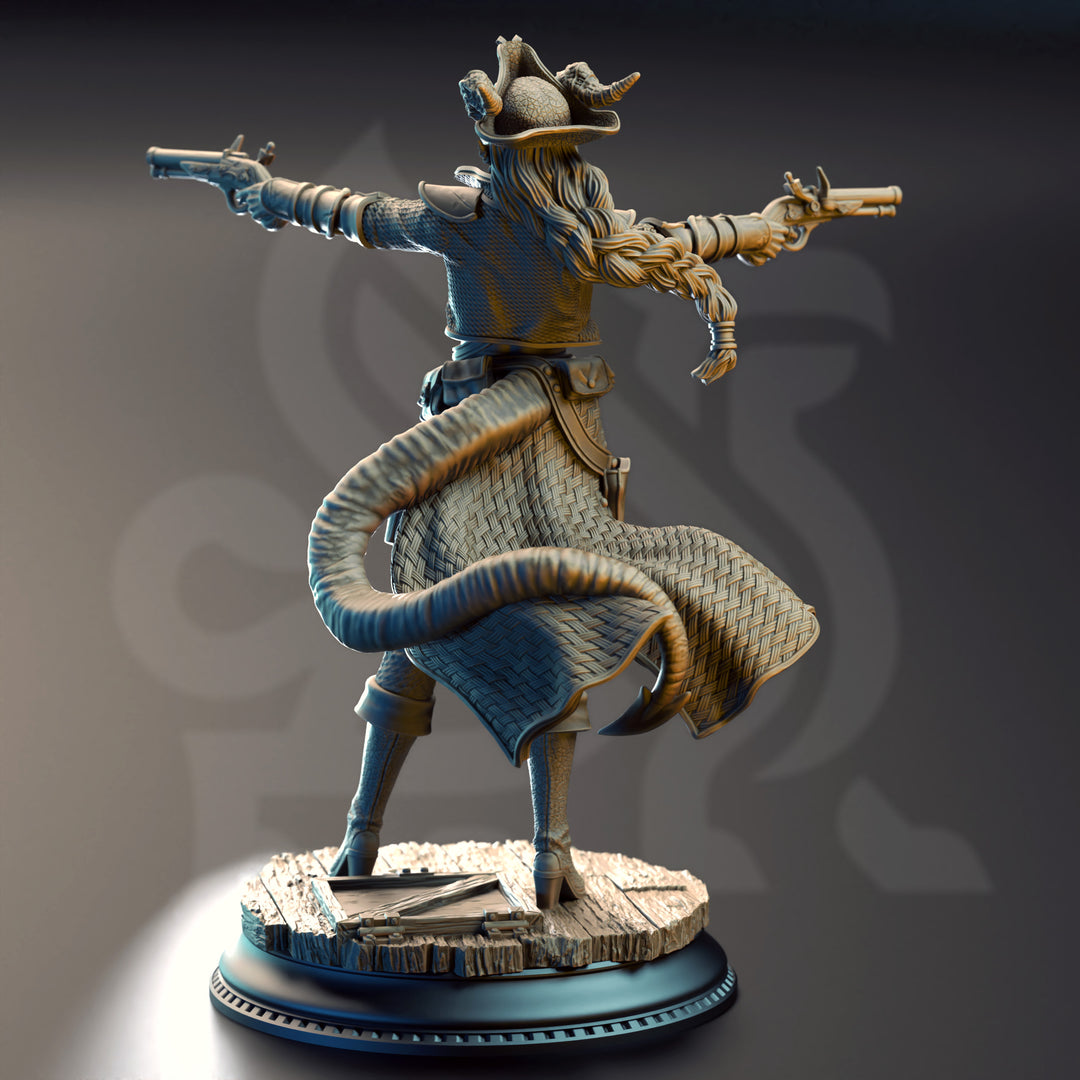 Pirate Tiefling Gunslinger - Trixie "Sureshot" Kelpie