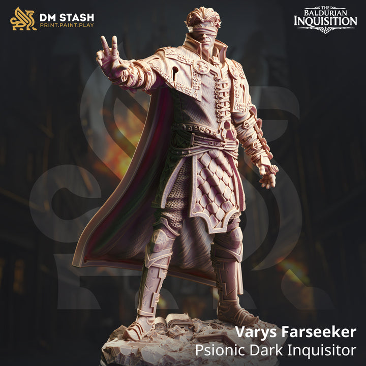 Half Elf Psionic - Varys Farseeker unpainted resin elf miniature by DM Stash, 28-32mm DnD tabletop model.