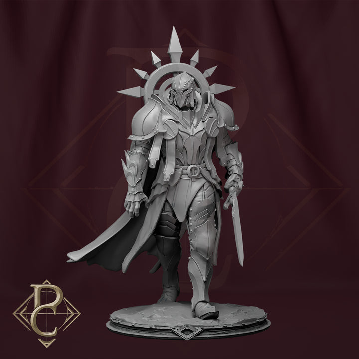 Thakron unpainted resin character miniature by Parasite Collectibles, 28-32mm DnD tabletop model.