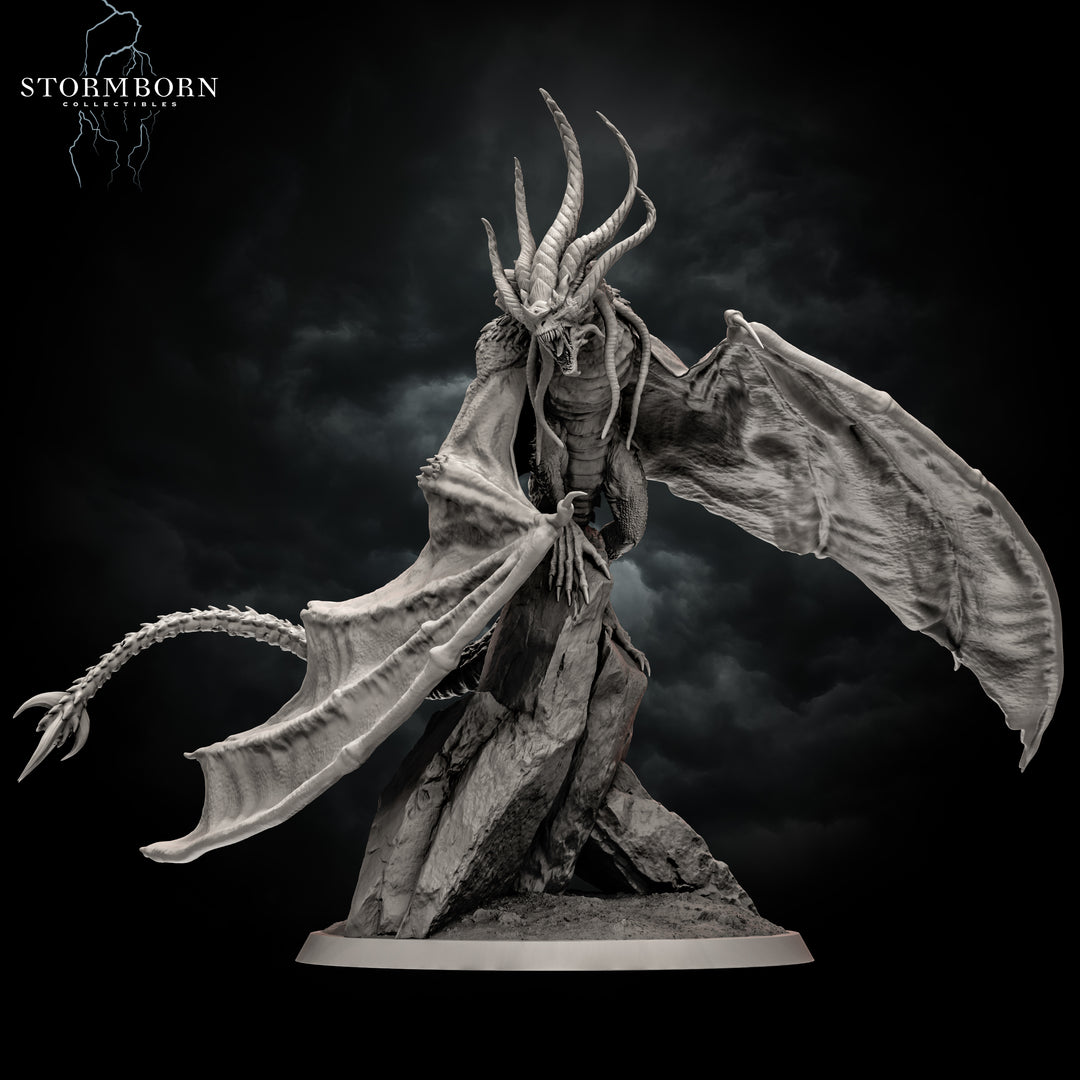 Abeloth, The Accursed unpainted resin demon centerpiece miniature by Stormborn Collectibles, 28-32mm DnD tabletop model.
