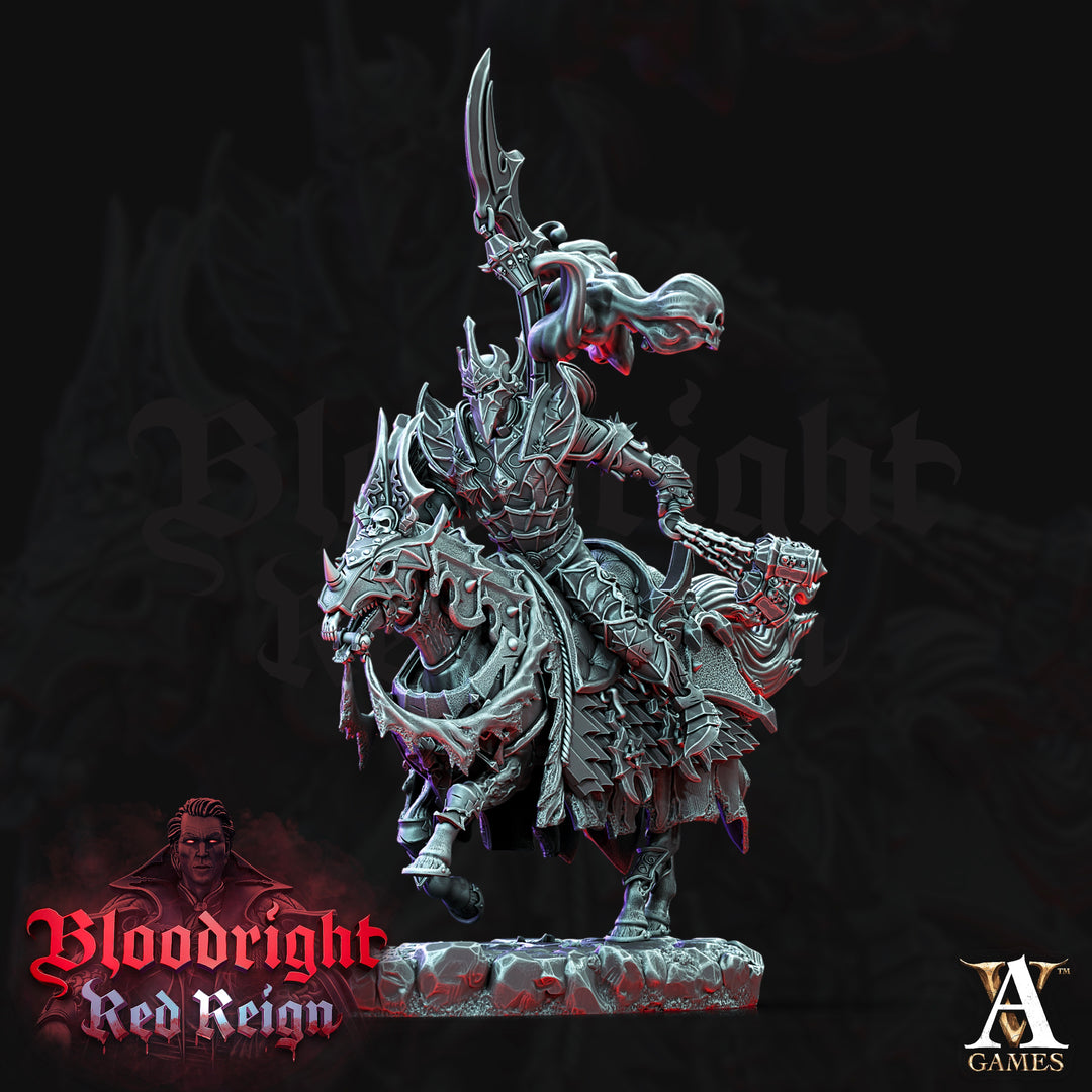 Dread Hussars unpainted resin vampire miniature by Archvillain Games, 28-32mm DnD tabletop model.