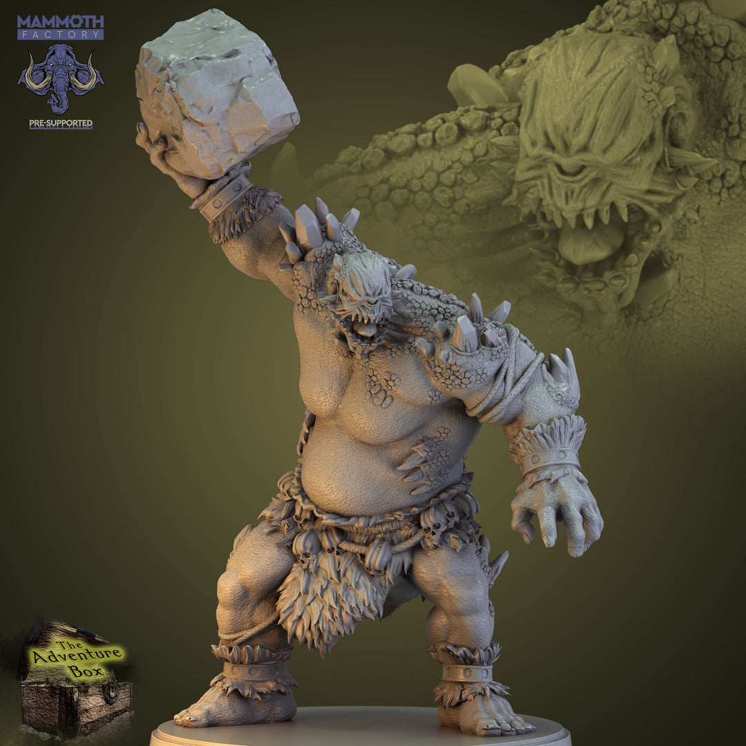 Thunderpeak Cyclops unpainted resin fantasy miniature by Mammoth Factory, 28-32mm DnD tabletop model.