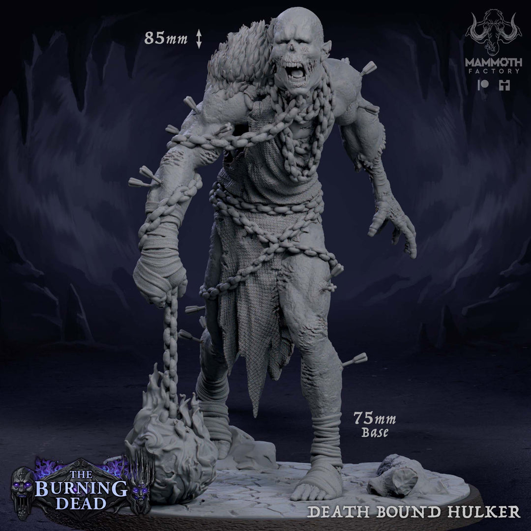 Death Bound Hulker unpainted resin giant miniature by Mammoth Factory, 28-32mm DnD tabletop model.