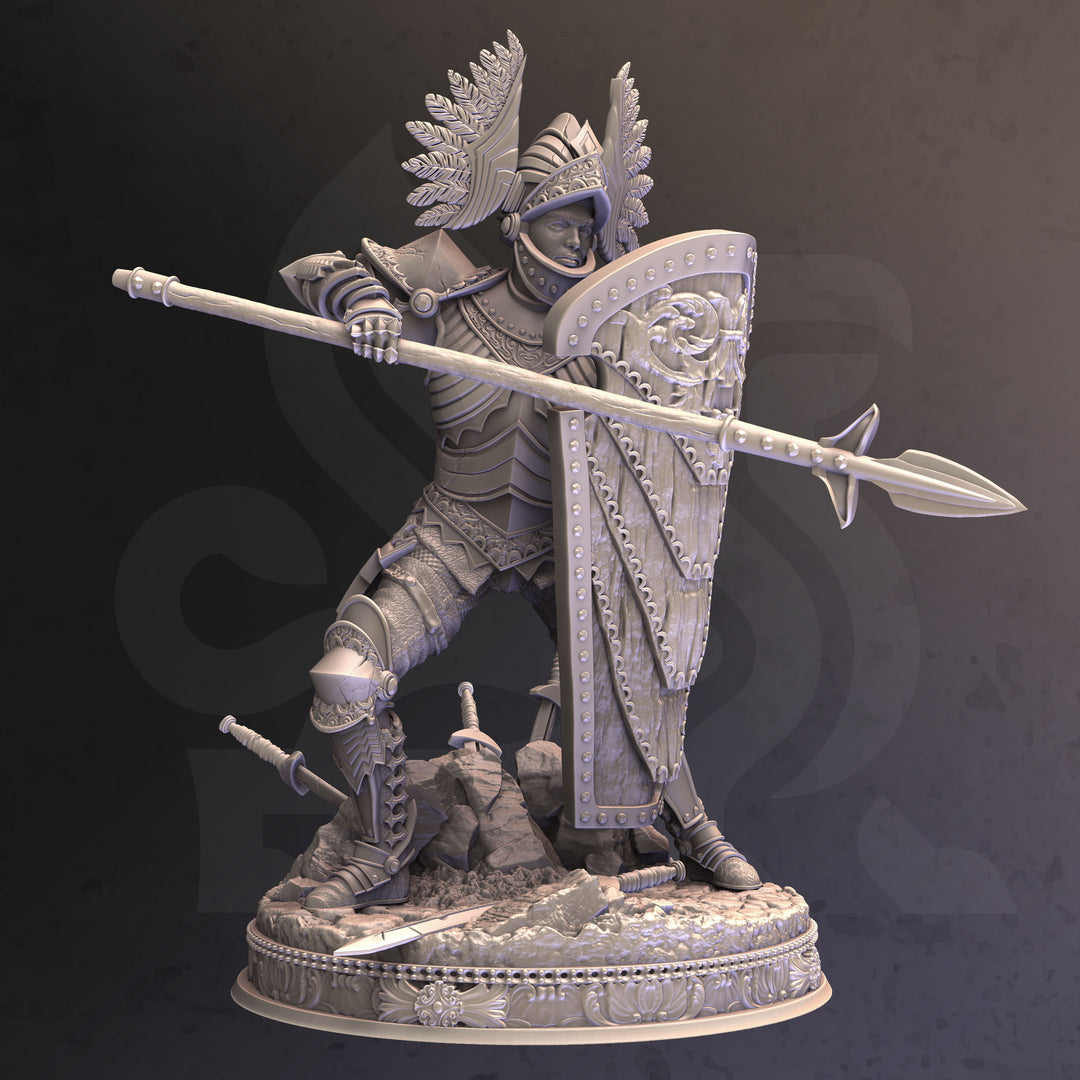 Tower Guard - Eridius Falx unpainted resin character miniature by DM Stash, 28-32mm DnD tabletop model.