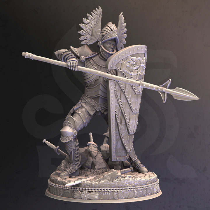 Tower Guard - Eridius Falx unpainted resin character miniature by DM Stash, 28-32mm DnD tabletop model.
