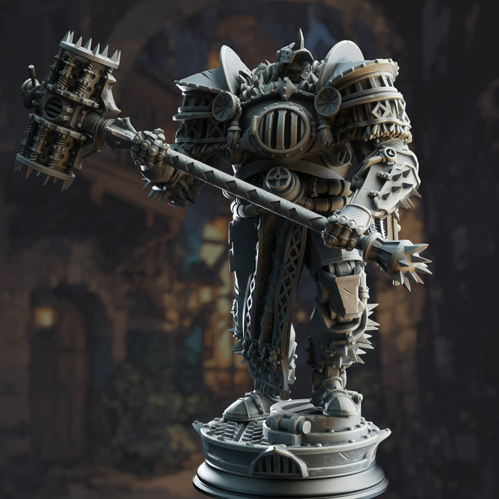 Warforged Colossus - Hadrian unpainted resin character miniature by DM Stash, 28-32mm DnD tabletop model.