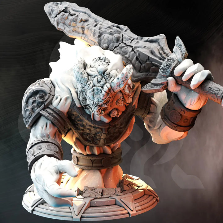Lava Lord - Sorngaar the Cindering unpainted resin character miniature by DM Stash, 28-32mm DnD tabletop model.