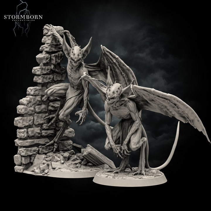 Imps unpainted resin demon miniature by Stormborn Collectibles, 28-32mm DnD tabletop model.