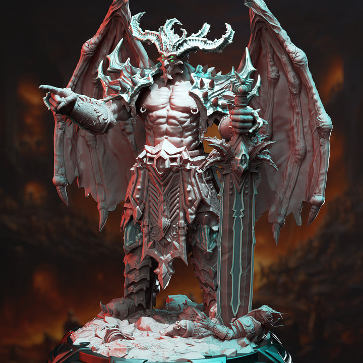 The Arch Devil - Kavaramon unpainted resin demon miniature by DM Stash, 28-32mm DnD tabletop model.