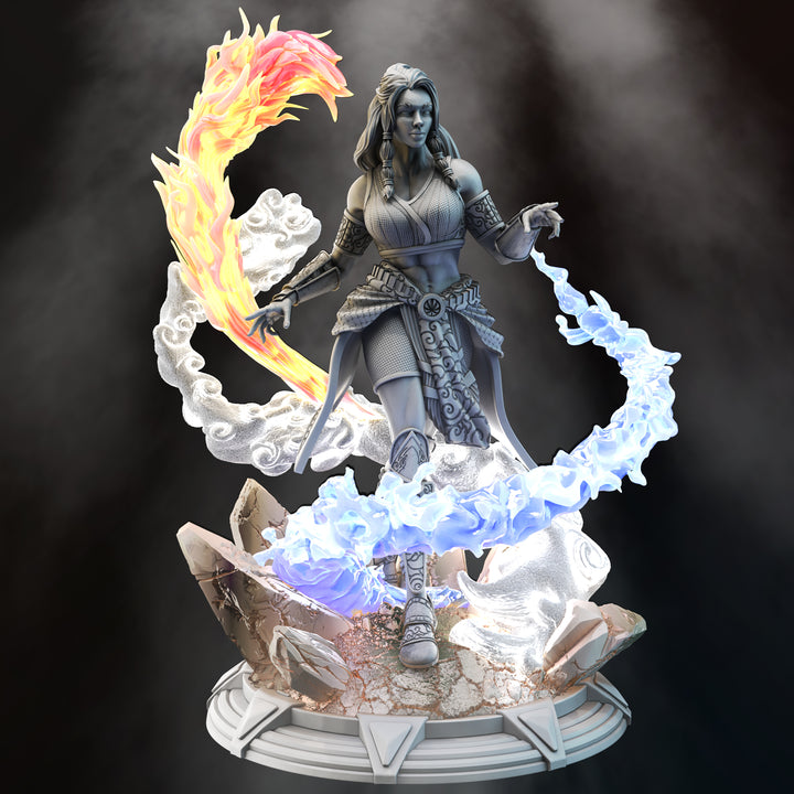 Avatar of Maethromin - Kitarlia unpainted resin character miniature by DM Stash, 28-32mm DnD tabletop model.