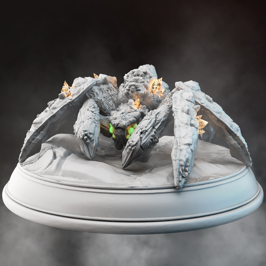Stone Spider - Kopok unpainted resin fantasy miniature by DM Stash, 28-32mm DnD tabletop model.
