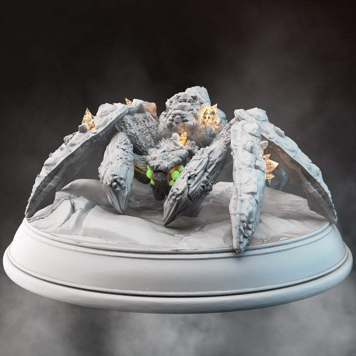 Stone Spider - Kopok unpainted resin fantasy miniature by DM Stash, 28-32mm DnD tabletop model.