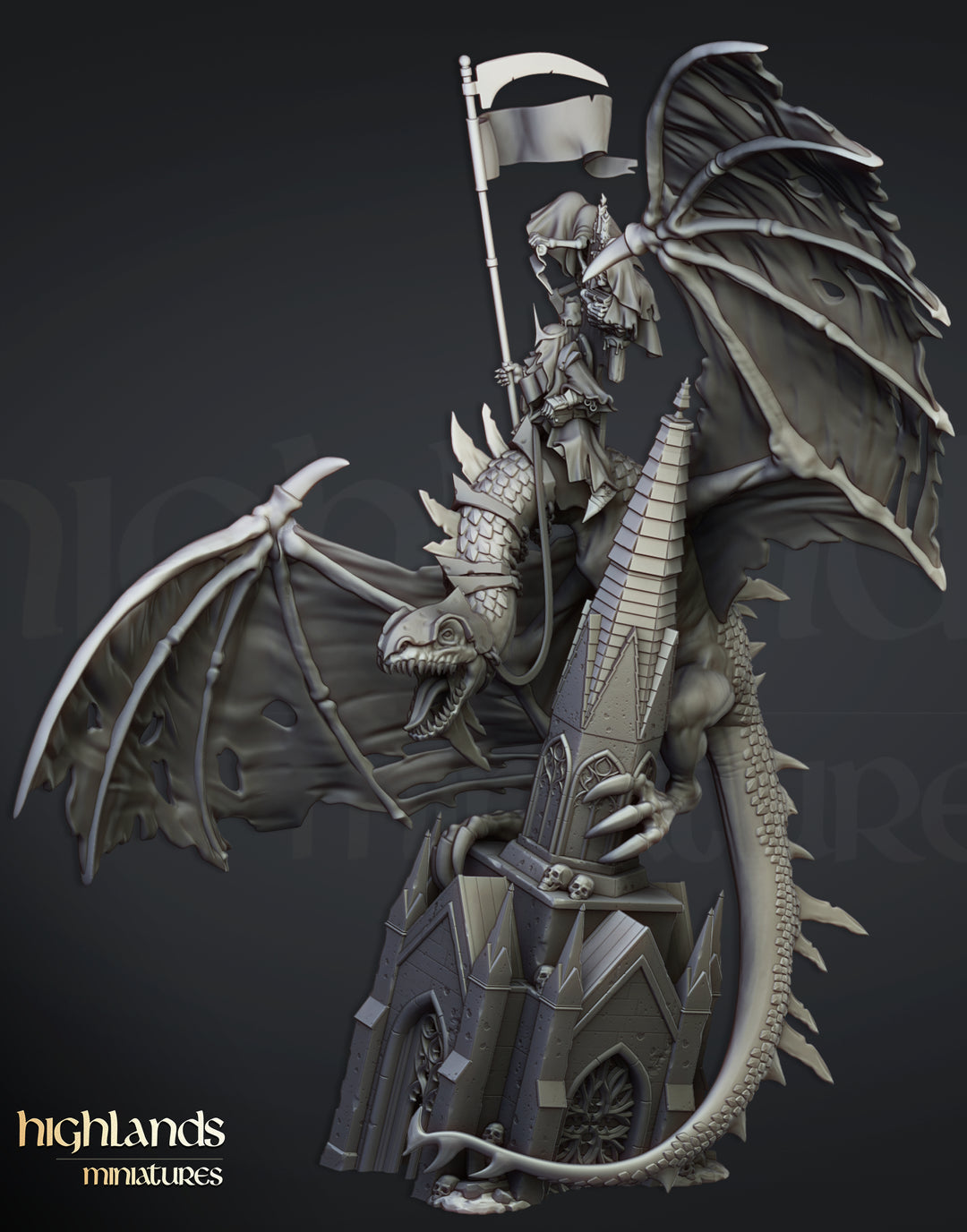 Ezekiel, Lord Necromancer on Flying Monster