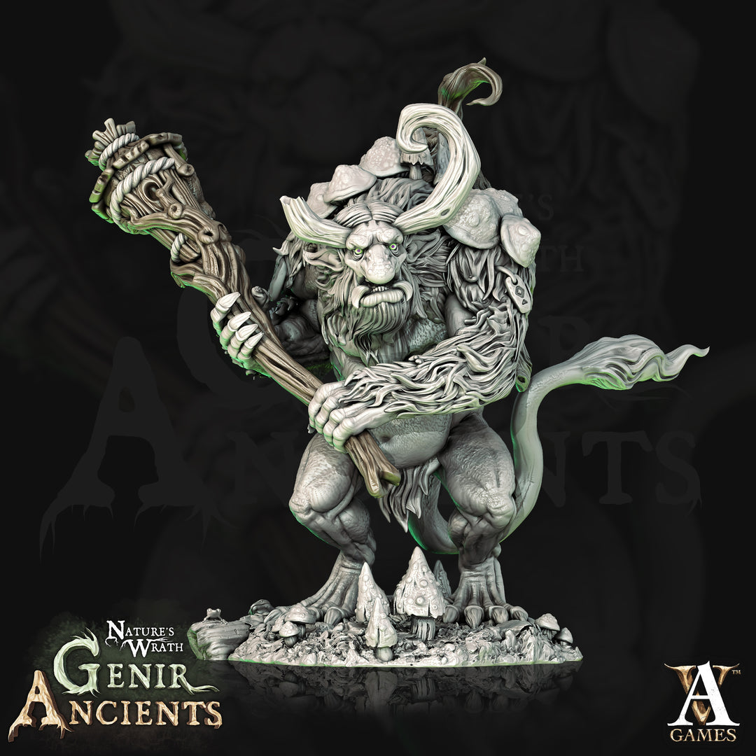 Genirheart Trolls unpainted resin troll miniature by Archvillain Games, 28-32mm DnD tabletop model.