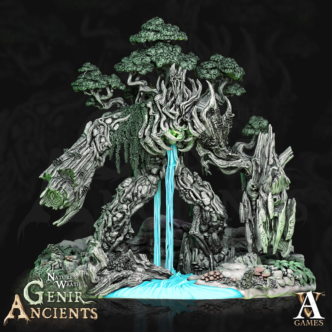Treant Lord unpainted resin treant centerpiece miniature by Archvillain Games, 28-32mm DnD tabletop model.