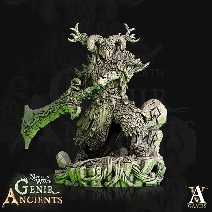 Verdant Ancients unpainted resin fantasy miniature by Archvillain Games, 28-32mm DnD tabletop model.