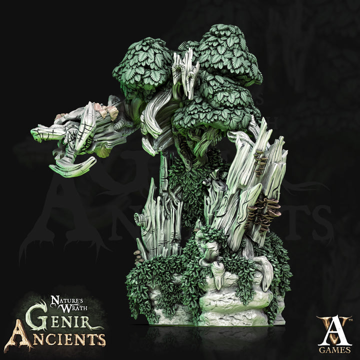Young Treant unpainted resin treant miniature by Archvillain Games, 28-32mm DnD tabletop model.