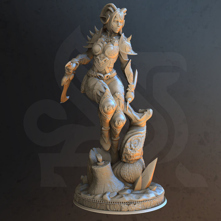 Master of Poisoned Talons - Orlena unpainted resin character miniature by DM Stash, 28-32mm DnD tabletop model.