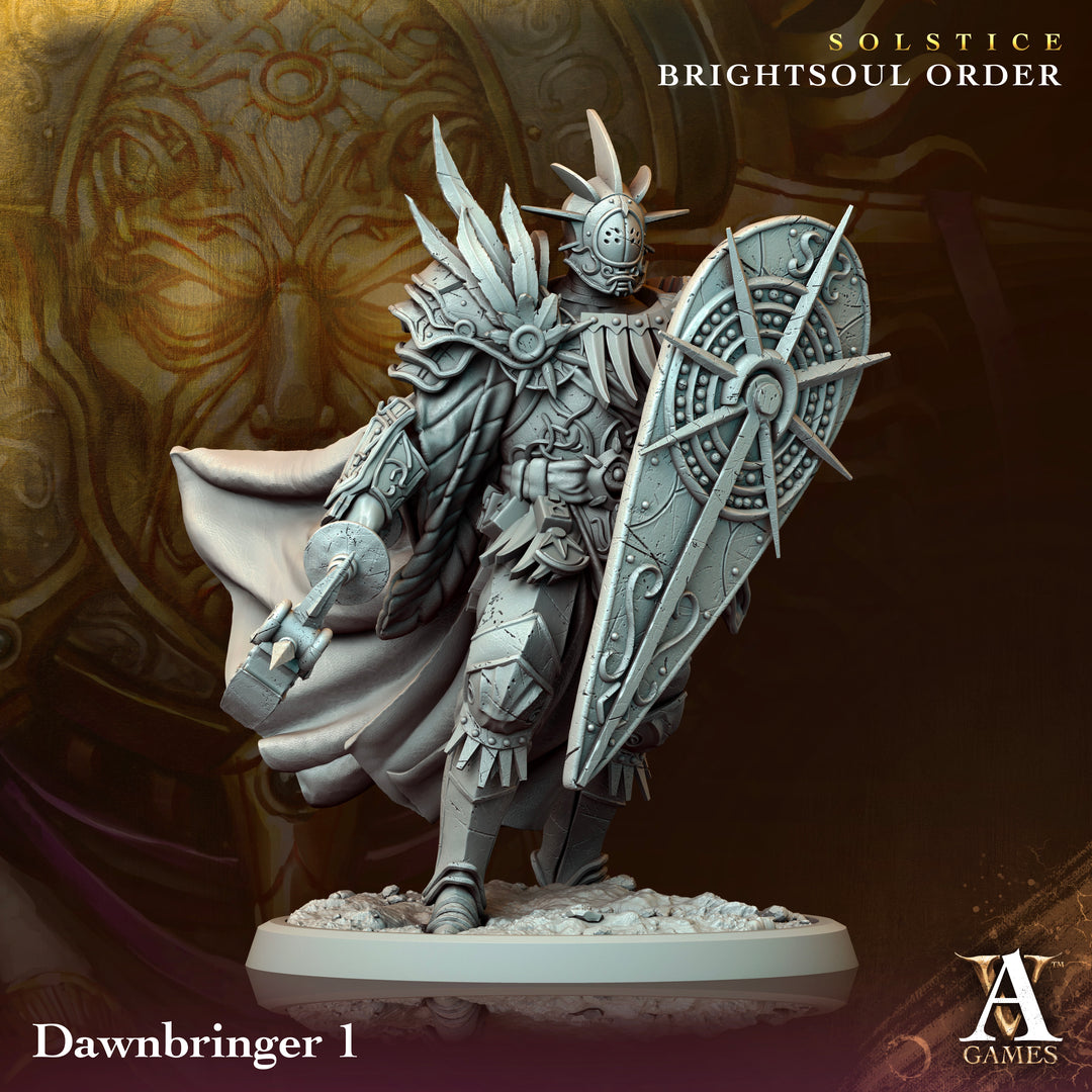 Dawnbringers unpainted resin angel miniature by Archvillain Games, 28-32mm DnD tabletop model.
