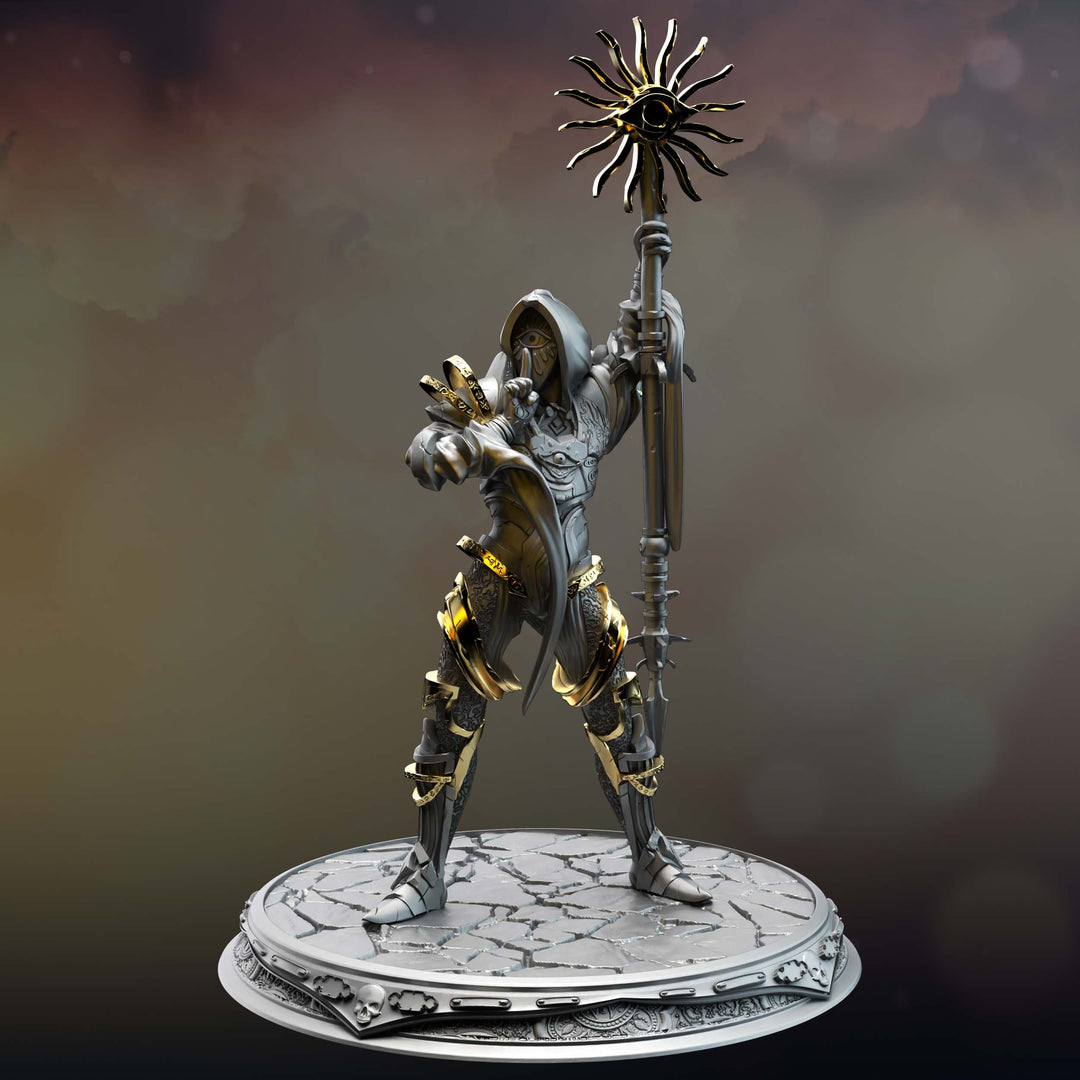 Divine of Secrets - Seroca unpainted resin character miniature by DM Stash, 28-32mm DnD tabletop model.