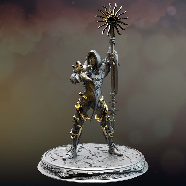 Divine of Secrets - Seroca unpainted resin character miniature by DM Stash, 28-32mm DnD tabletop model.