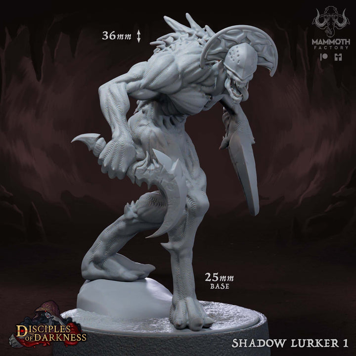 Shadow Lurkers unpainted resin demon miniature by Mammoth Factory, 28-32mm DnD tabletop model.