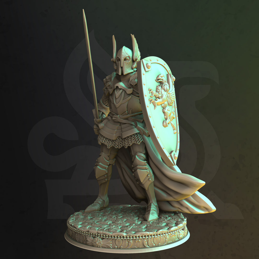Sergeant - Silus unpainted resin character miniature by DM Stash, 28-32mm DnD tabletop model.