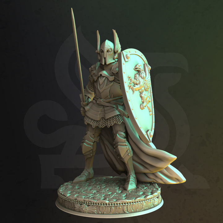Sergeant - Silus unpainted resin character miniature by DM Stash, 28-32mm DnD tabletop model.