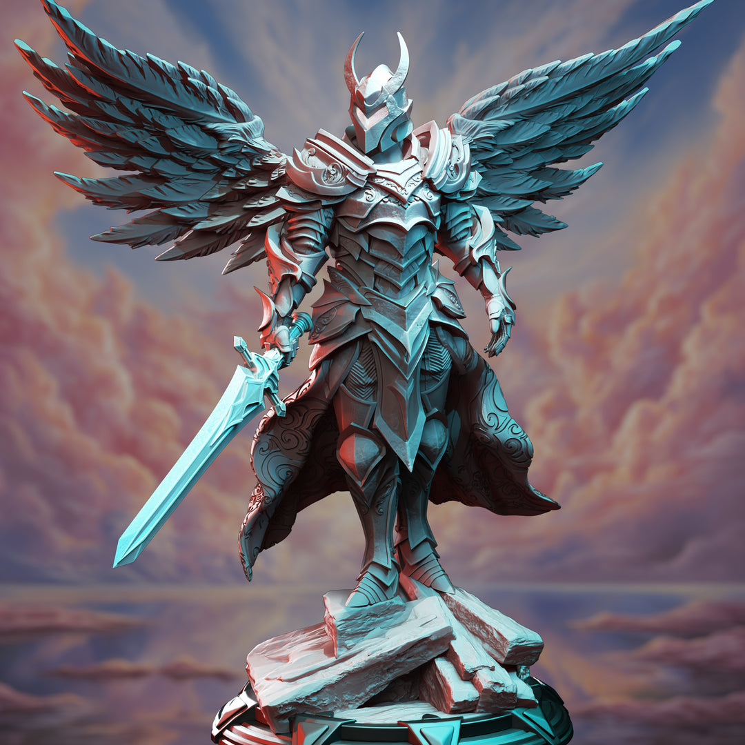 Arch Angel of Justice - Syelros unpainted resin angel miniature by DM Stash, 28-32mm DnD tabletop model.