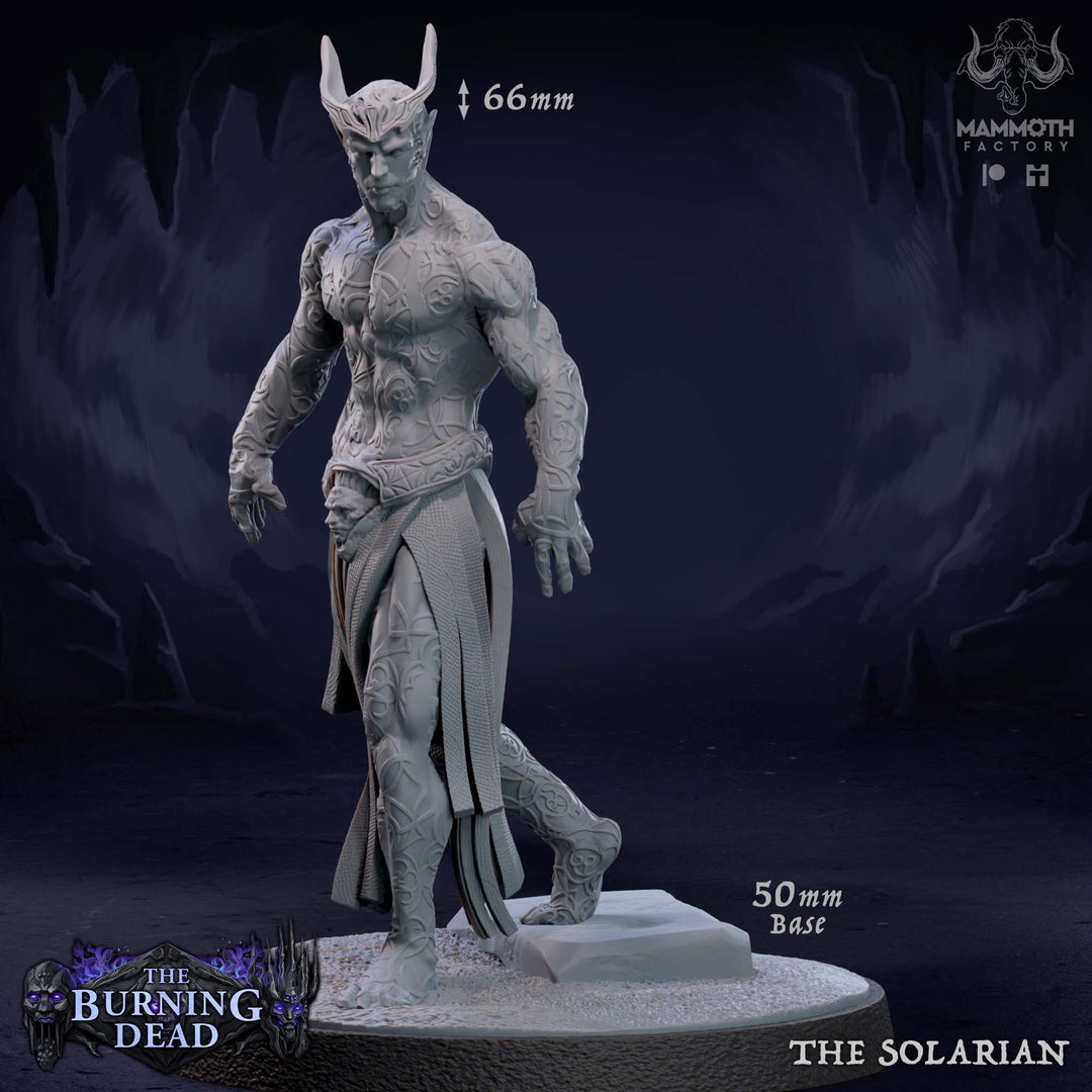 The Solarian unpainted resin fantasy miniature by Mammoth Factory, 28-32mm DnD tabletop model.