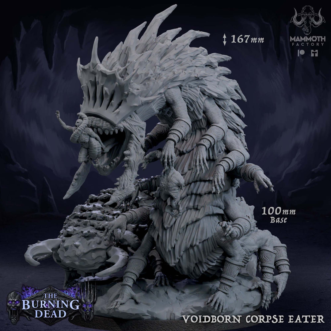 Voidborn Corpse eater unpainted resin fantasy centerpiece miniature by Mammoth Factory, 28-32mm DnD tabletop model.