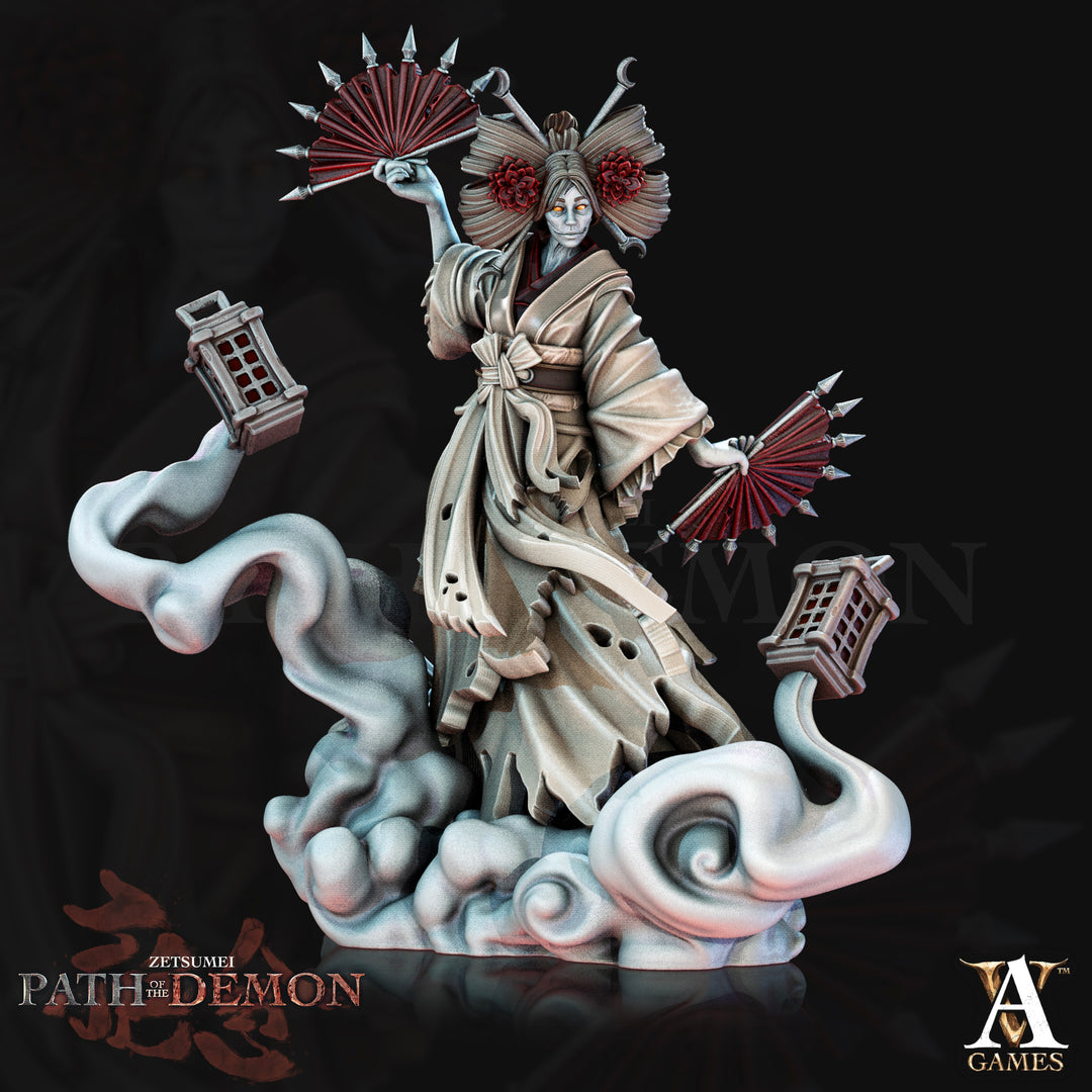 Kemuri-onna - Oriental Demons unpainted resin demon miniature by Archvillain Games, 28-32mm DnD tabletop model.