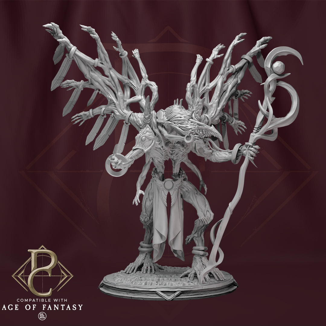 Zygote unpainted resin fantasy centerpiece miniature by Parasite Collectibles, 28-32mm DnD tabletop model.